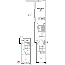 EDIT西荻窪 2LDKの間取図画像
