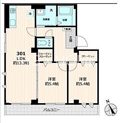 Marin・H 2LDKの間取図画像