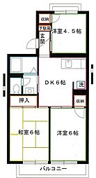 セジュール・桜堤 3DKの間取図画像