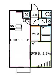 ペルル・コリエ 1LDKの間取図画像