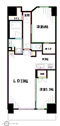 トラープランド翠命館 2LDKの間取図画像
