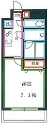 プライムアーバン武蔵小金井2 1Kの間取図画像