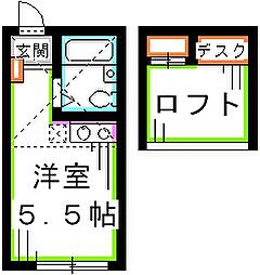 Grace吉祥寺I 2階ワンルームの間取り