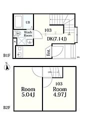 CICADA RESIDENCE OGIKUBO 2DKの間取図画像