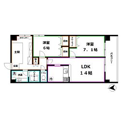 上井草グリーンハイツ5 2SLDKの間取図画像