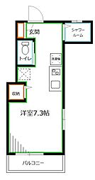 グランド天沼 ワンルームの間取図画像