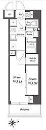 杉並区荻窪2丁目マンション 2Kの間取図画像