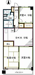 シャトー瀬戸原 3DKの間取図画像