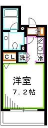 JINAIRESIDENCE 1Kの間取図画像