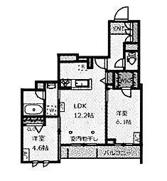 Fuga吉祥寺 2LDKの間取図画像