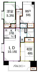 サンハイク7東小金井 3LDKの間取図画像