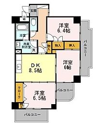 エスポワール小金井 3DKの間取図画像