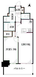 フレンシア高円寺北 1LDKの間取図画像