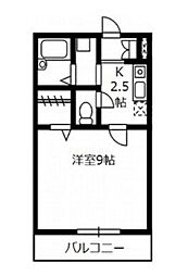 プリマヴェーラ中野 1Kの間取図画像