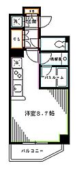 高円寺KYテラス 3階ワンルームの間取り