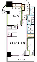レジディア杉並方南町 5階2LDKの間取り