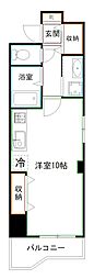 フレール中野坂上 ワンルームの間取図画像
