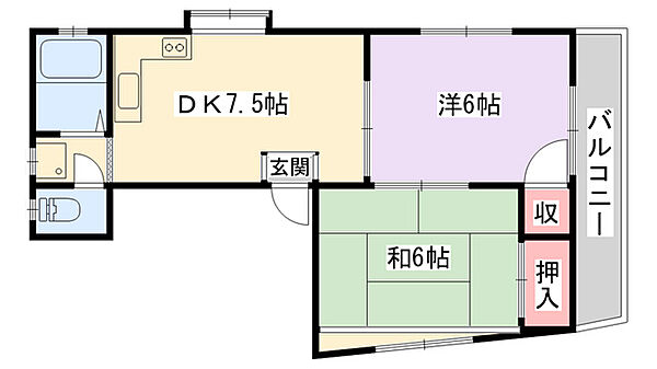 ロイヤルハイム楠根 ｜大阪府寝屋川市楠根南町(賃貸マンション2DK・2階・38.88㎡)の写真 その2