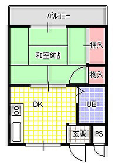 ビラビアンカ ｜大阪府寝屋川市香里新町(賃貸マンション1DK・3階・24.75㎡)の写真 その2