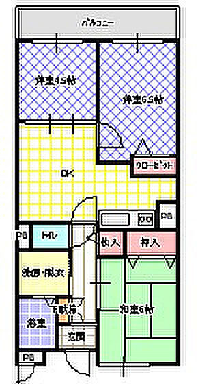 Ｋ’ｓマンション ｜大阪府寝屋川市池田本町(賃貸マンション3LDK・3階・58.00㎡)の写真 その2