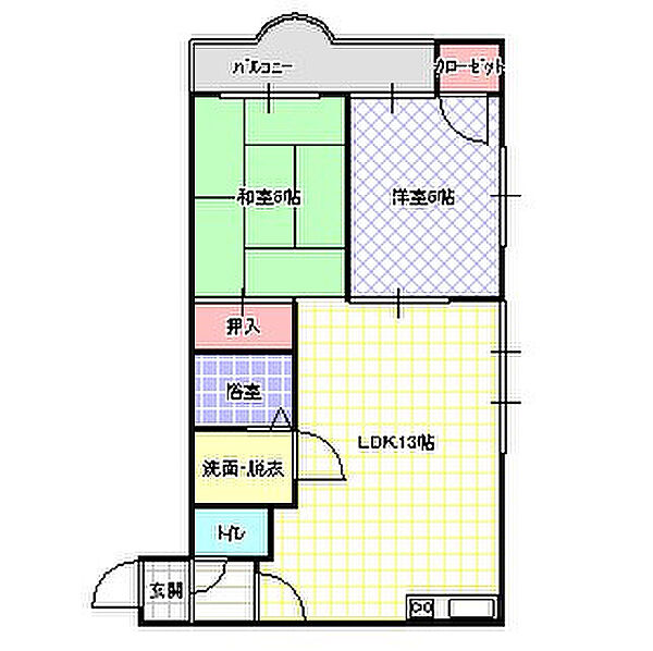 ロータリーマンション大日 ｜大阪府守口市大日町3丁目(賃貸マンション2LDK・3階・51.00㎡)の写真 その2