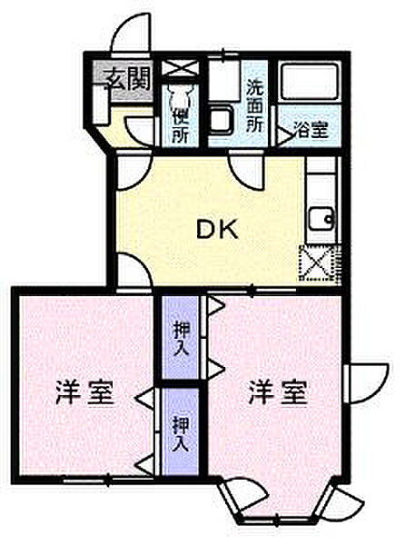 グリーンハウス ｜大阪府寝屋川市高倉1丁目(賃貸アパート2DK・1階・40.00㎡)の写真 その2