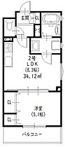 クリエオーレ津の辺町II  ｜ 大阪府大東市津の辺町（賃貸アパート1LDK・2階・34.12㎡） その2