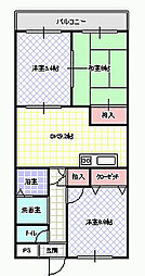 パレ下神田 3LDKの間取図画像