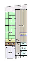 ヴィルヌーブエスト 3LDKの間取図画像