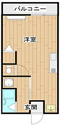 香里さくらハイツ3 ワンルームの間取図画像