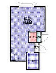コスモハイツ三木 ワンルームの間取図画像
