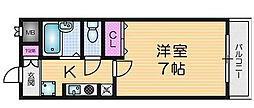 スターリーヒル 1Kの間取図画像