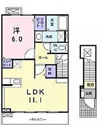 セレニテ 1LDKの間取図画像