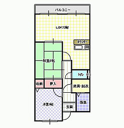 コンフォートステージ2 2LDKの間取図画像