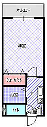 生駒カレッジハウス 1Kの間取図画像