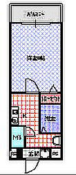 M'PLAZA香里五番館 1Kの間取図画像