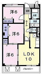 グレンシェントY・T 3LDKの間取図画像