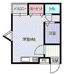 ソル・レヴェンテ2 ワンルームの間取図画像