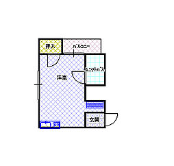 プラザ香里 ワンルームの間取図画像
