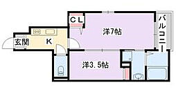 ジェルメ・メゾン 2Kの間取図画像