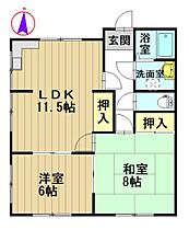 プラザ八幡 201 ｜ 青森県弘前市大字八幡町3丁目（賃貸アパート2LDK・2階・57.76㎡） その2