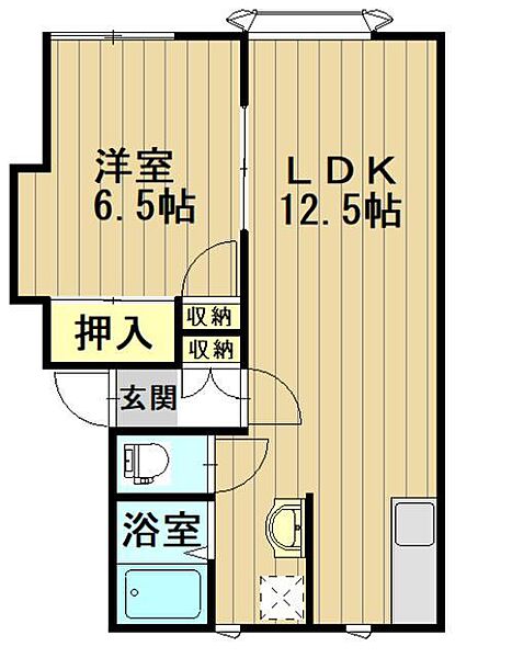 D&Dハウス川先 103｜青森県弘前市大字川先1丁目(賃貸アパート1LDK・1階・45.55㎡)の写真 その3