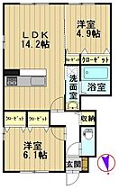 クラリス 103 ｜ 青森県弘前市大字桔梗野2丁目（賃貸アパート2LDK・1階・59.02㎡） その2