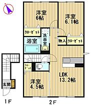 D-room海 203 ｜ 青森県弘前市大字和徳町（賃貸アパート3LDK・2階・69.05㎡） その2