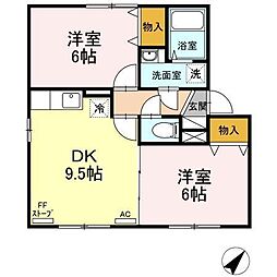 間取図画像 2DK