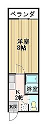 三枝ビル 1Kの間取図画像
