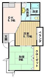 アルカサール 2DKの間取図画像