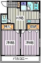 埼玉県さいたま市浦和区高砂4丁目（賃貸マンション2K・2階・38.00㎡） その2