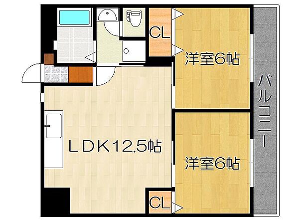 大財マンション 306｜佐賀県佐賀市大財2丁目(賃貸マンション2LDK・3階・50.00㎡)の写真 その2