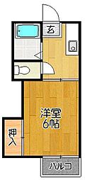ロイヤルハイツ本庄 1Kの間取図画像